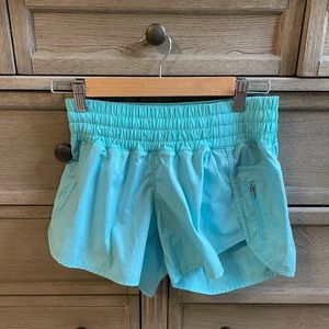 Lululemon women’s running shorts. Blue, size 8.